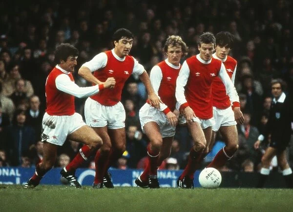 Arsenals John Hollins, Brian Talbot, Peter Nicholas, Graham Rix and Brian McDermott