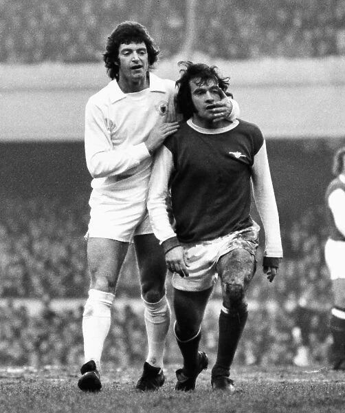 Arsenals Peter Storey and Manchester Uniteds Willie Morgan