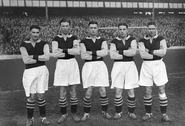 The Aston Villa forward-line in the 1946 / 7 season