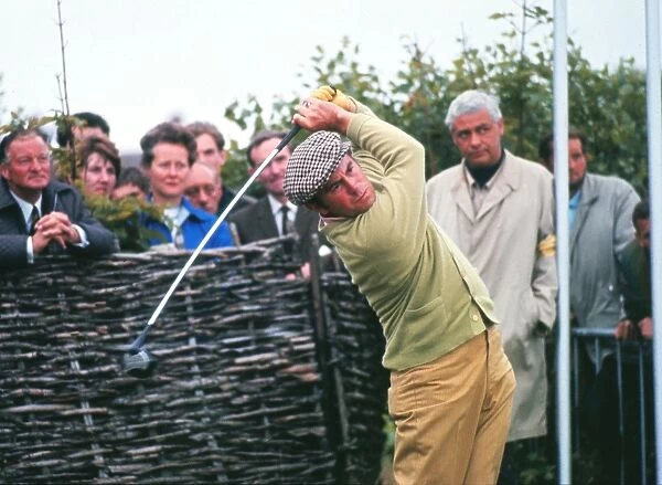 Brian Huggett tees off during the 1969 Ryder Cup