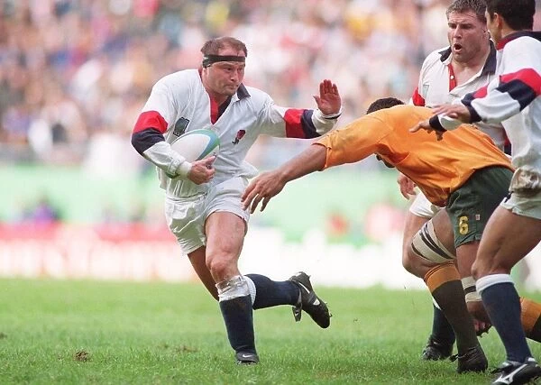 Brian Moore on the charge at the 1995 Rugby World Cup