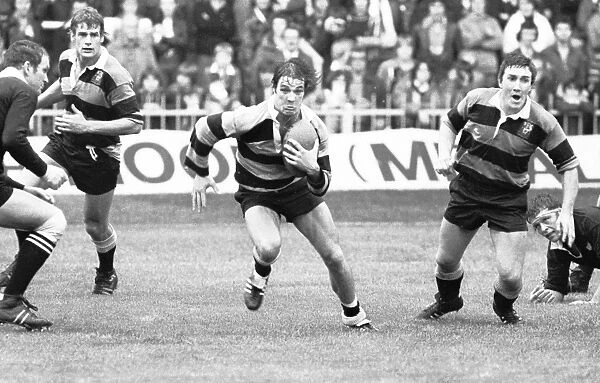 Cardiffs Terry Holmes makes a break against the All Blacks in 1978