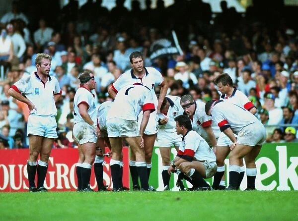 Will Carling talks to his players during the 1995 Rugby World Cup semi-final