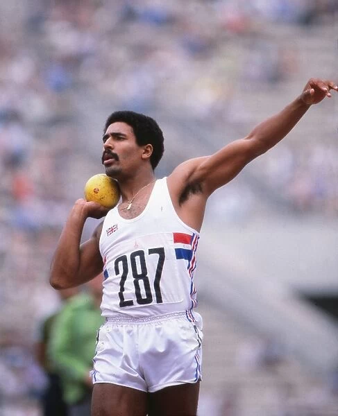 Daley Thompson on the way to winning gold at the 1980 Moscow Olympics