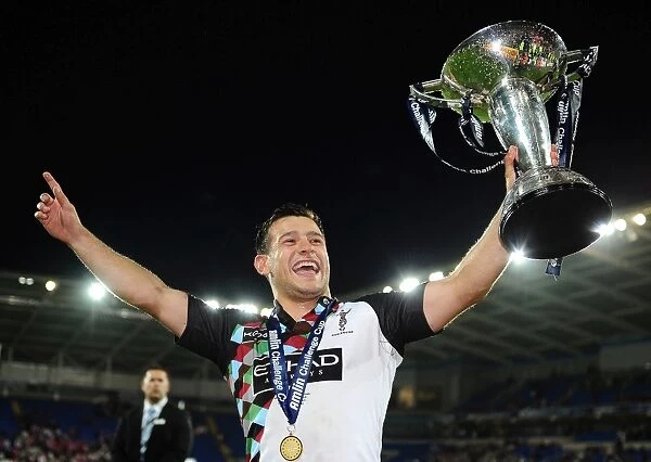 Danny Care celebrates with the European Challenge Cup
