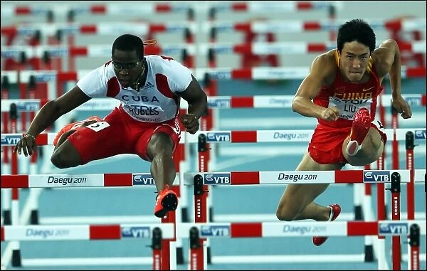 Dayron Robles and Liu Xiang at the 2011 Athletics World Championships