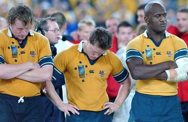 Dejected Australian players after losing the 2003 World Cup Final