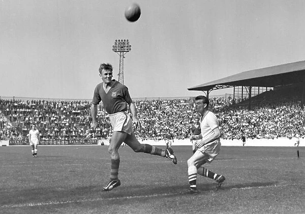 Don Revie heads the ball for Leeds in 1959 / 60