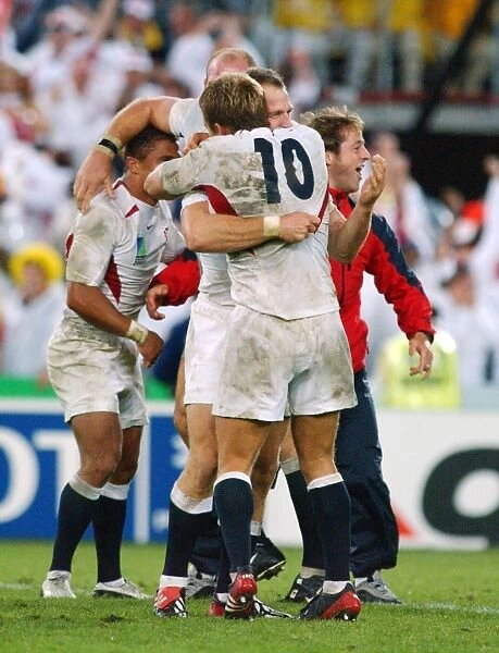 England players celebrate after the final whistle of the 2003 World Cup Final