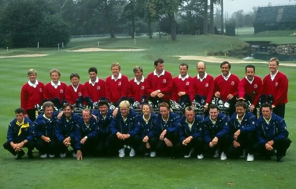 The European team and their caddies - 1993 Ryder Cup