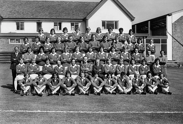 Everton - 1974 / 75. Football - 1974  /  1975 season - Everton Full Squad Team Group Photocall