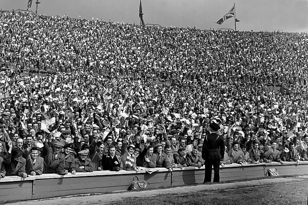Fans at Wembley - 1954 FA Cup Final