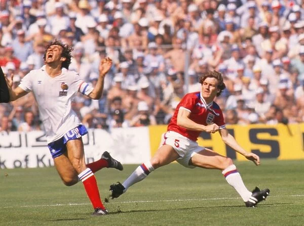 Frances Michel Platini and Englands Steve Coppell - 1982 World Cup