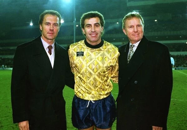 Franz Beckenbauer, Peter Shilton & Bobby Moore