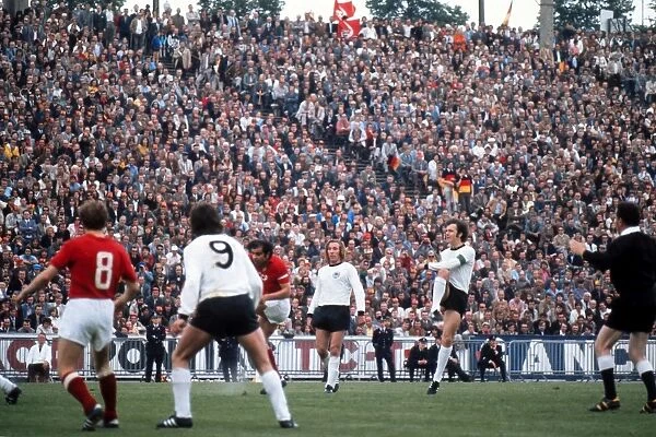 Franz Beckenbauer takes a shot in the final of Euro 72