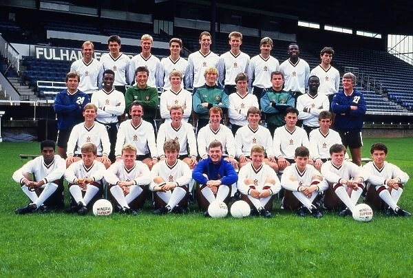 Fulham - 1987 / 88. Football - 1987  /  1988 season - Fulham Full Squad Team Group Photocall