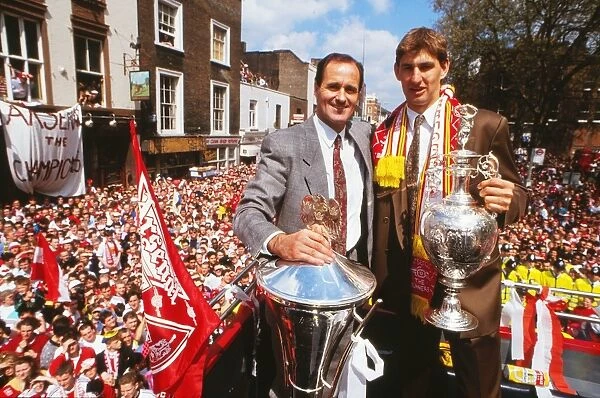 George Graham and Tony Adams - 1991 Arsenal Open-Top Bus victory parade