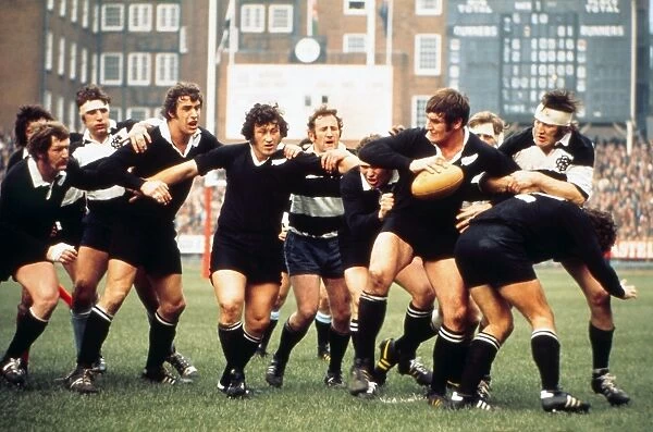 Graham Whiting wins a lineout for the All Blacks against the Barbarians