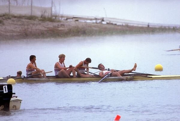 The Great Britain coxed fours win gold - 1984 Los Angeles Olympics