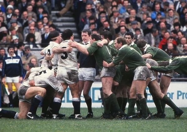 Ireland and England scrum-down - 1985 Five Nations