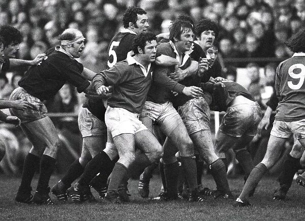 Ireland and Scotland forwards clash - 1978 Five Nations