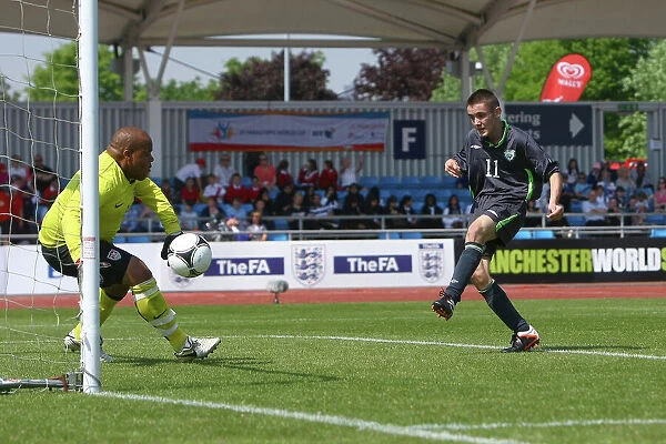 Irelands Peter Cotter scores his sides second goal against the USA at the 2012 Paralympic World Cup