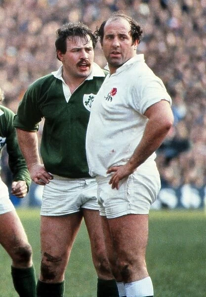 Irelands Phil Orr and Englands Colin Smart - 1981 Five Nations