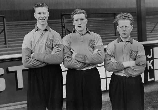 Jack Charlton, C. Innes, W. Barrie - Leeds United