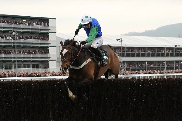 Katie Walsh on the way to winning the 2010 National Hunt Chase Challenge Cup at Cheltenham