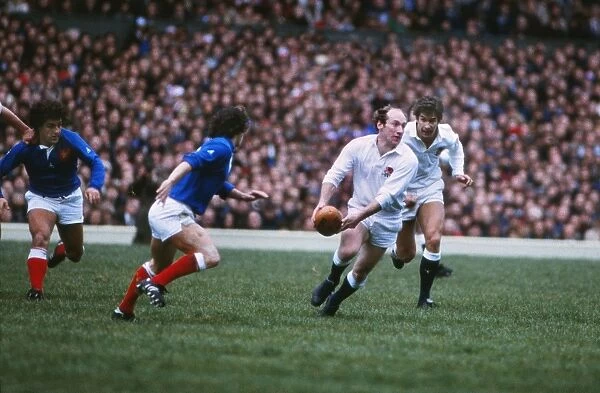 Les Cusworth on the ball in the 1983 Five Nations