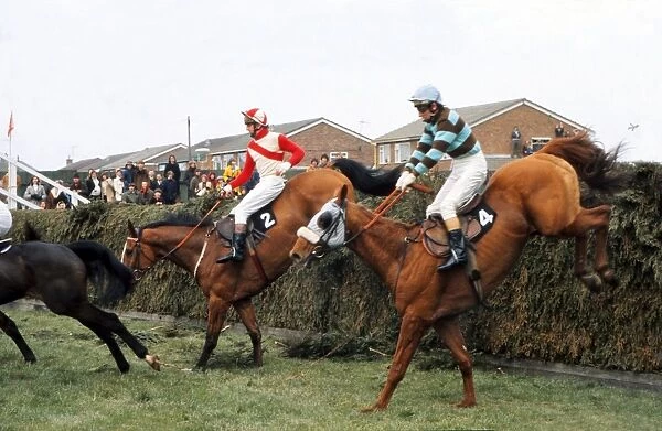 L'Escargot jumps Valentines during the 1975 Grand National