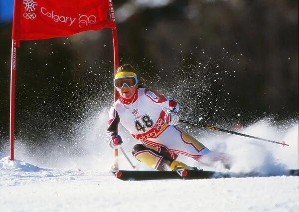 Lesley Beck - 1988 Calgary Winter Olympics - Womens Giant Slalom