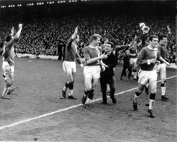 Liverpool celebrate winning the 1963 / 4 league title