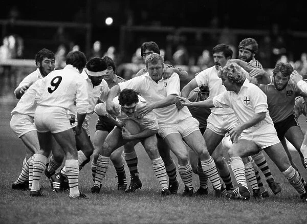 The London Division forwards take on Australia in 1981