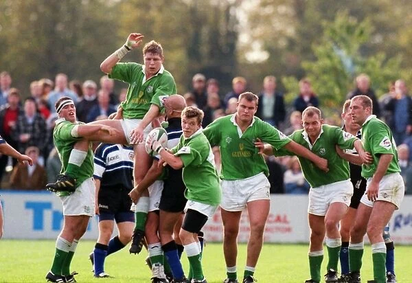 London Irish win a line-out - 1996 / 7 Courage League