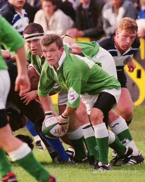London Irishs Liam Mooney and Nick Briers - 1996 / 7 Courage League