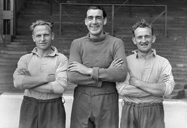 Manchester Citys Bert Sproston, Frank Swift and Eric Westwood in 1947