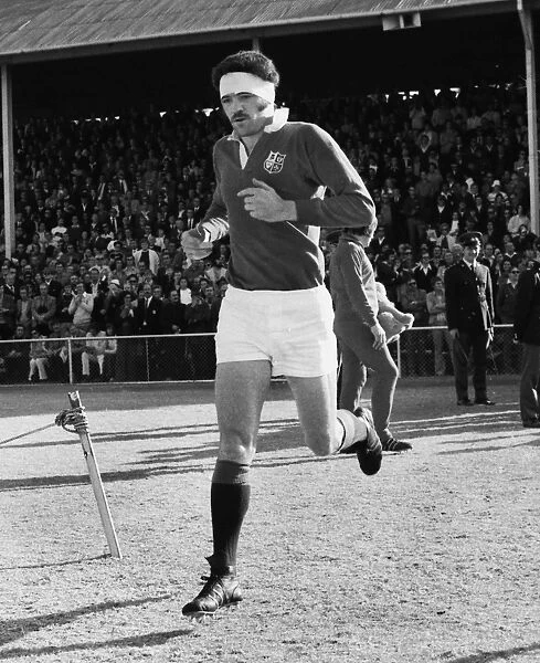 Mervyn Davies runs out for the British Lions against Northern Transvaal in 1974