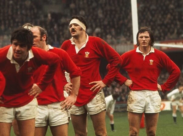 Mervyn Davies and Trefor Evans of Wales during the 1975 Five Nations