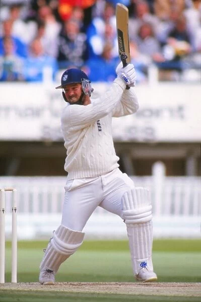 Mike Gatting bats at Edgbaston in 1988