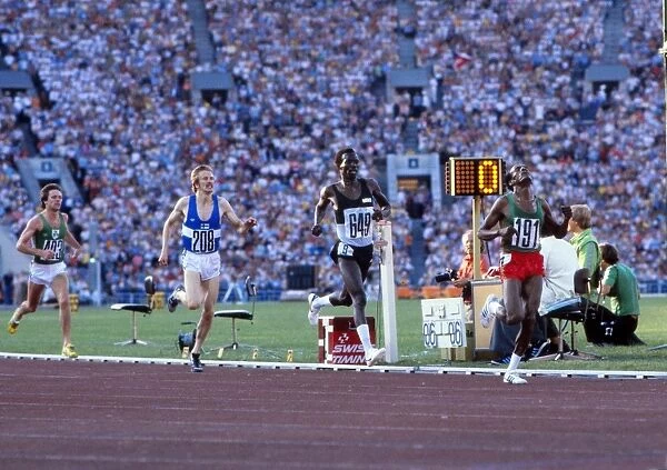 Miruts Yifter wins the 5000m gold at the 1980 Moscow Olympics