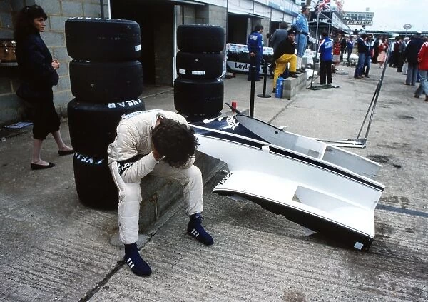 Nelson Piquet in the pits at the 1981 British Grand Prix