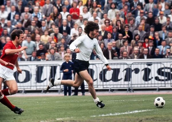 Paul Breitner on the ball in the Euro 72 final
