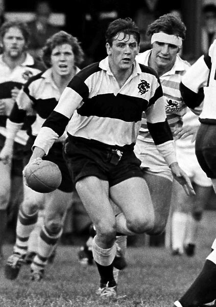 Peter Brown on the ball for the Barbarians in 1972