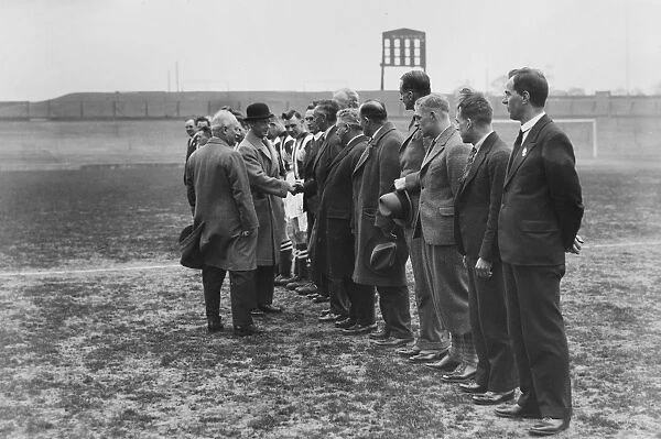 Prince of Wales visits FA Cup winners West Bromwich Albion in 1931
