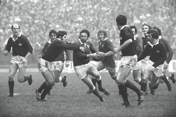 Ray Gravell makes a break in the 1976 Five Nations