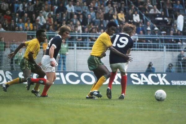 Scotland take on Zaire at the 1974 World Cup