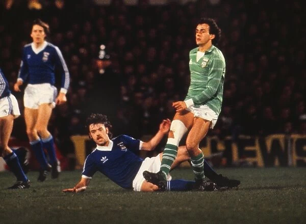 St Etiennes Michel Platini and Ipswichs John Wark- 1981 UEFA Cup