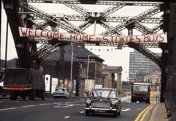 Sunderland homecoming banner for 1973 FA Cup winners