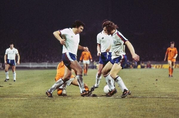 Trevor Brooking and Kevin Beattie - England